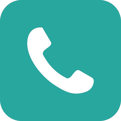 white silhouette of phone in a green box icon